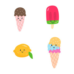 Summer food activities character