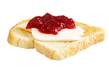 toasted bread with strawberry jam