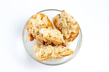 Pisang goreng or banana fritter or fried banana with white background