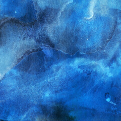 Watercolor illustration. Texture. Watercolor transparent stain. Blur, spray. Ocher and gray.