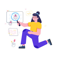 Pack of Teamwork Flat Illustrations 

