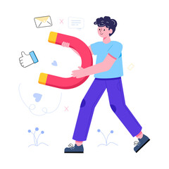 Pack of Teamwork Flat Illustrations 

