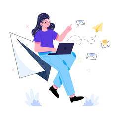 Pack of Teamwork Flat Illustrations 

