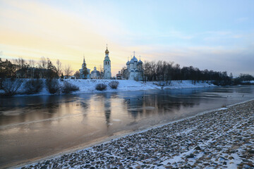 winters in vologda river landscape cathedral orthodox christmas russia