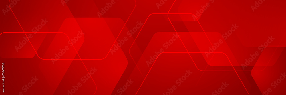 Canvas Prints abstract red deometric banner design background