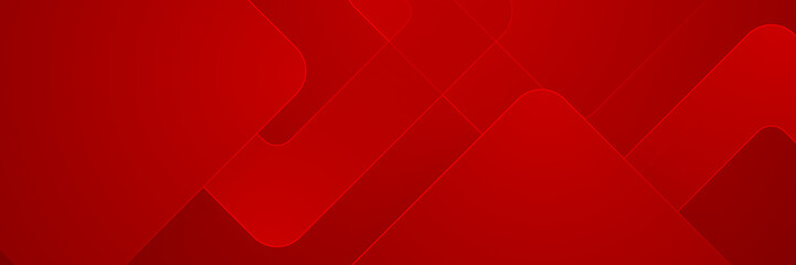 Abstract red deometric banner design background
