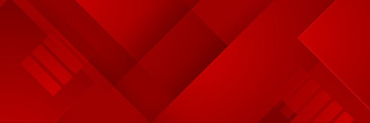 Abstract red deometric banner design background