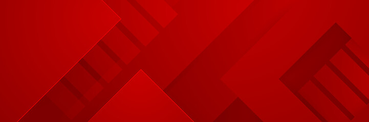 Obraz premium Abstract red deometric banner design background