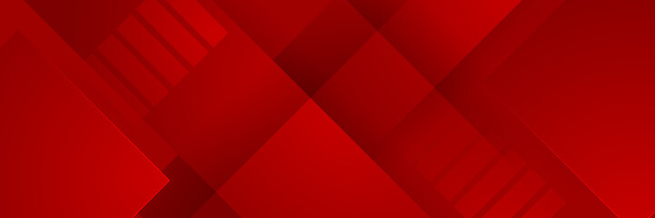 Fototapeta premium Abstract red deometric banner design background