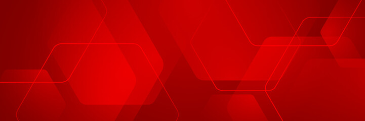 Fototapeta premium Abstract red deometric banner design background