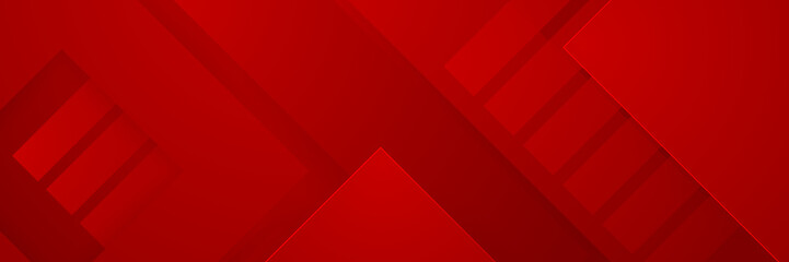 Fototapeta premium Abstract red deometric banner design background