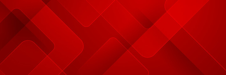 Abstract red deometric banner design background