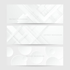 Fototapeta premium elegant abstract white banner background with shiny lines