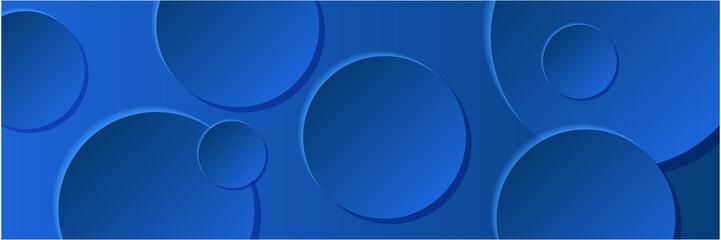 Abstract blue geometric banner design background