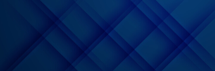 Fototapeta premium Abstract blue geometric banner design background