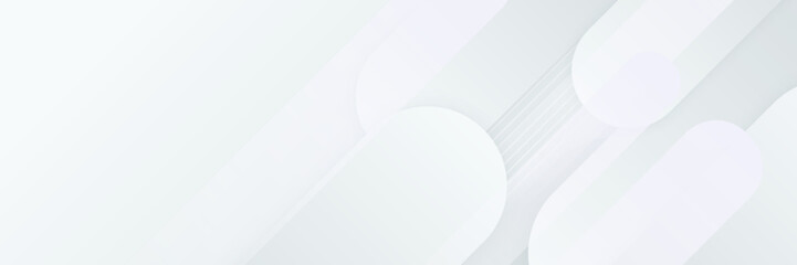 elegant abstract white banner background with shiny lines