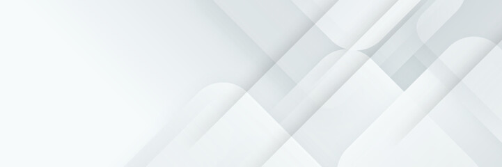 Obraz premium elegant abstract white banner background with shiny lines