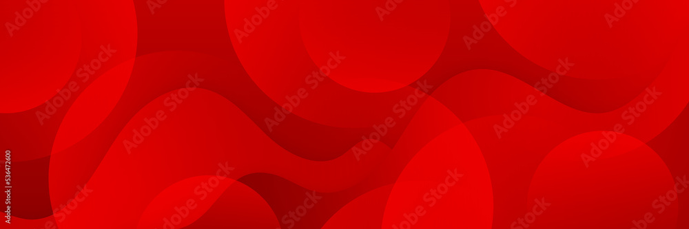 Wall mural Minimal geometric red banner background abstract design. Vector abstract graphic design banner pattern background template.