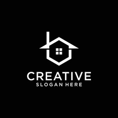 Real estate letter B Logo Design Template