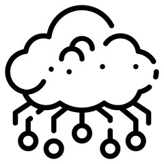 cloud computing technology artificial intelligence icon