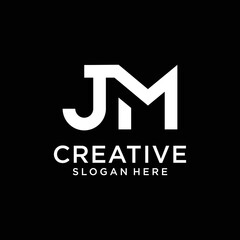 Fototapeta premium Initials letter J M Logo Design Template