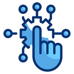 finger click artificial intelligence ai technology icon