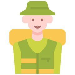 Boy in vest icon symbol element