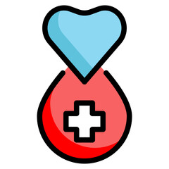 Obraz premium blood donor with heart icon
