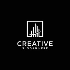 Obraz premium Luxury building logo design inspiration teemplate