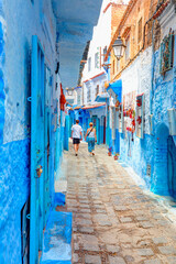 Fototapeta na wymiar Amazing street and architecture of Chefchaouen, Morocco, North Africa