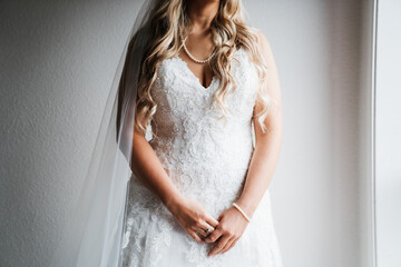 bride in white dress