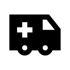 Obraz premium Ambulance Flat Vector Icon