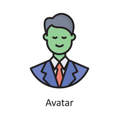 Avatar Vector Filled Outline Icon Design illustration. Banking and Payment Symbol on White background EPS 10 File