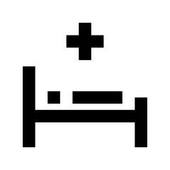 Hospital Bed Flat Vector Icon