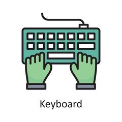 Keyboard Vector Filled Outline Icon Design illustration. Banking and Payment Symbol on White background EPS 10 File