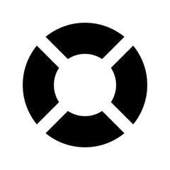 Life Ring Flat Vector Icon