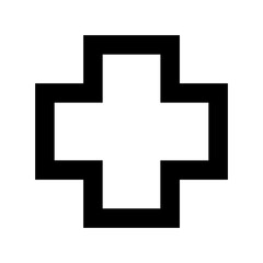 Medical Cross Flat Vector Icon