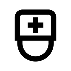 Obraz premium Nurse Flat Vector Icon