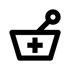 Mortar and Pestle Flat Vector Icon