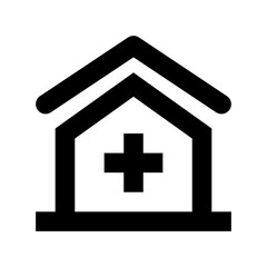 Obraz premium Hospital Flat Vector Icon