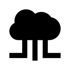 Cloud Computing Flat Vector Icon