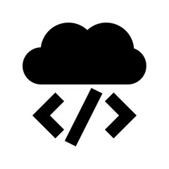 Cloud Div Flat Vector Icon