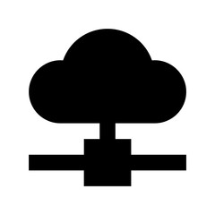 Cloud Network Flat Vector Icon