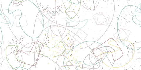 Chaotic Simple Seamless Pattern Textile One Line