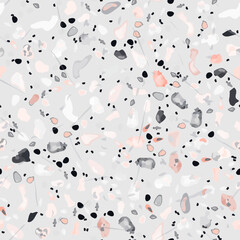 Terrazzo Texture Vector. Flooring Seamless Pattern