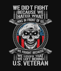 We didn't fight typography vintage veteran day t-shirt design.