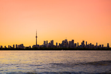 Fototapeta na wymiar Toronto city skyline silhouette background