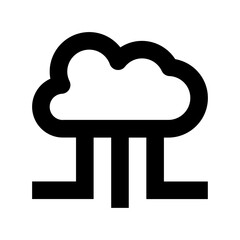 Cloud Computing Flat Vector Icon