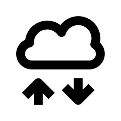 Cloud Computing Flat Vector Icon