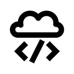 Cloud Div Flat Vector Icon